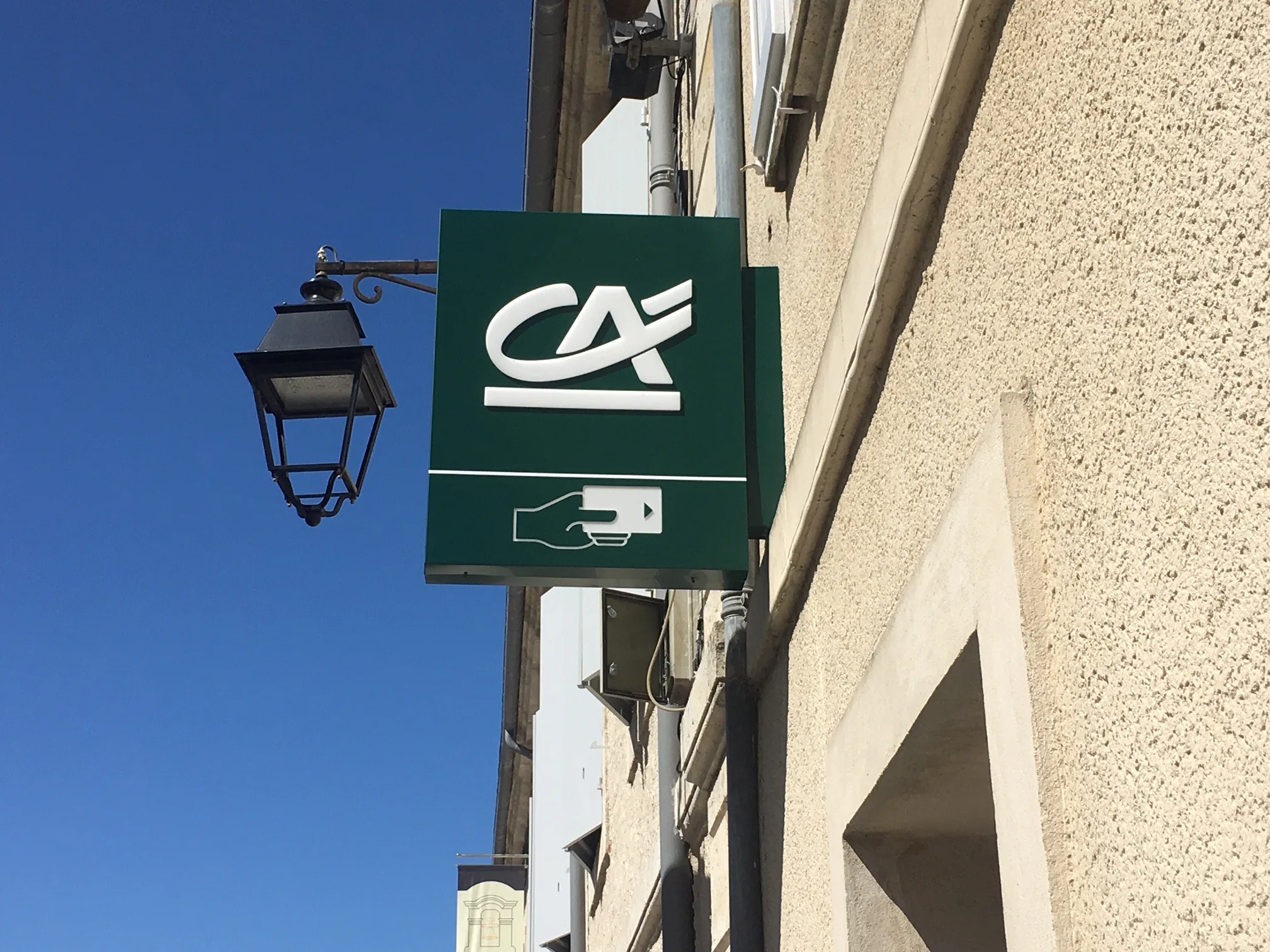 Enseigne drapeau - Crédit Agricole